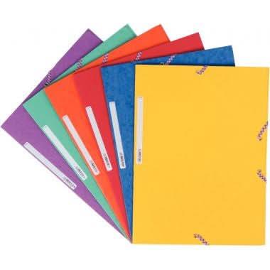 Chemise cartonnée 3 rabats à élastiques OXFORD violet - Ma Rentrée Facile