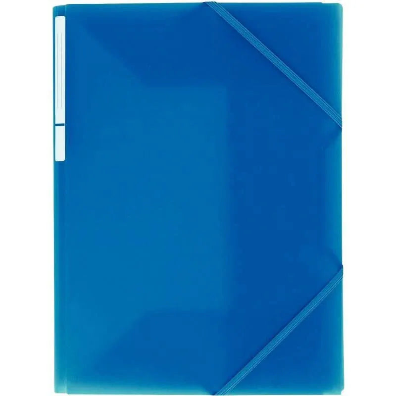 Chemise plastique translucide 3 rabats à élastiques Color Fresh, bleu - Ma Rentrée Facile