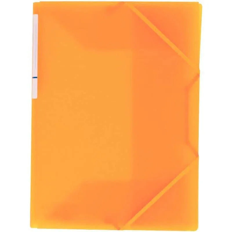Chemise plastique translucide 3 rabats à élastiques Color Fresh, jaune orangé - Ma Rentrée Facile