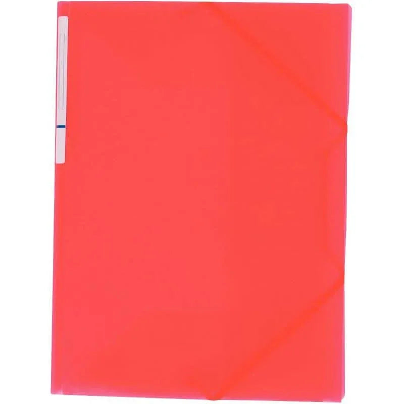 Chemise plastique translucide 3 rabats à élastiques Color Fresh, rouge - Ma Rentrée Facile