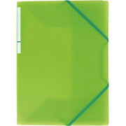 Chemise plastique translucide 3 rabats à élastiques Color Fresh, vert - Ma Rentrée Facile