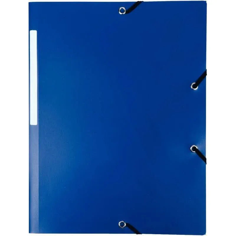 Chemise plastique 3 rabats à élastiques bleu - Ma Rentrée Facile