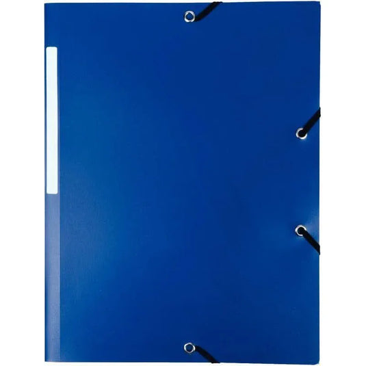 Chemise plastique 3 rabats à élastiques bleu - Ma Rentrée Facile