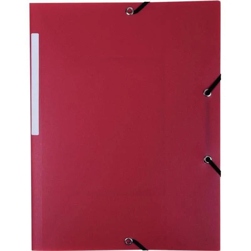 Chemise plastique 3 rabats à élastiques bordeaux - Ma Rentrée Facile