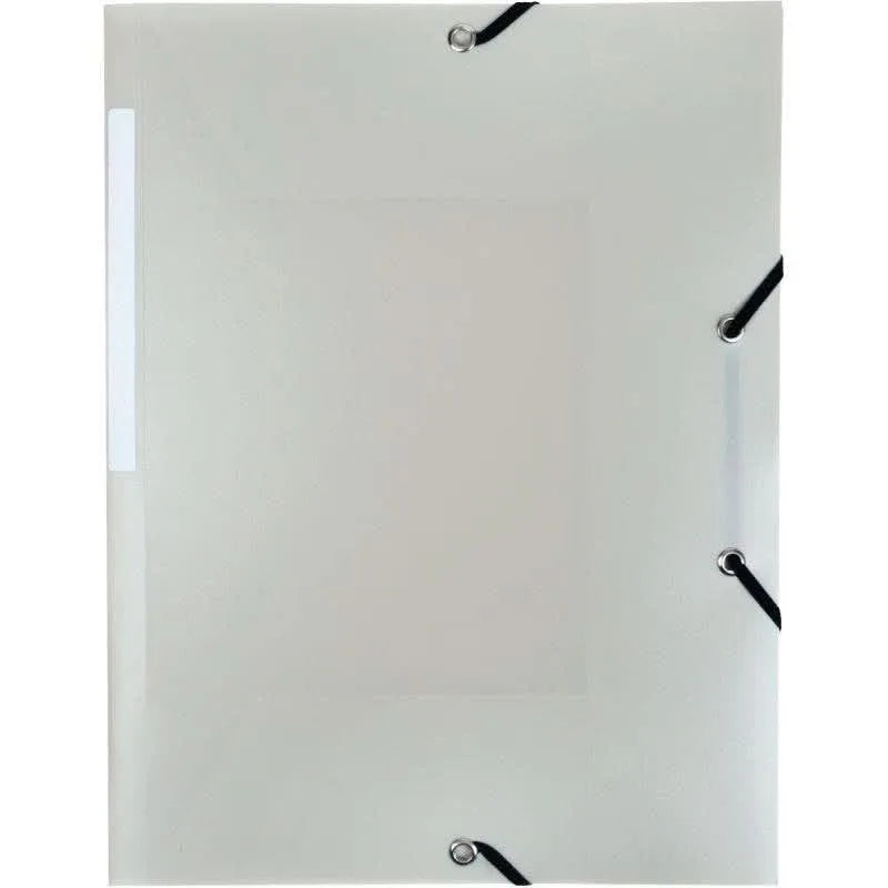 Chemise plastique 3 rabats à élastiques gris clair - Ma Rentrée Facile