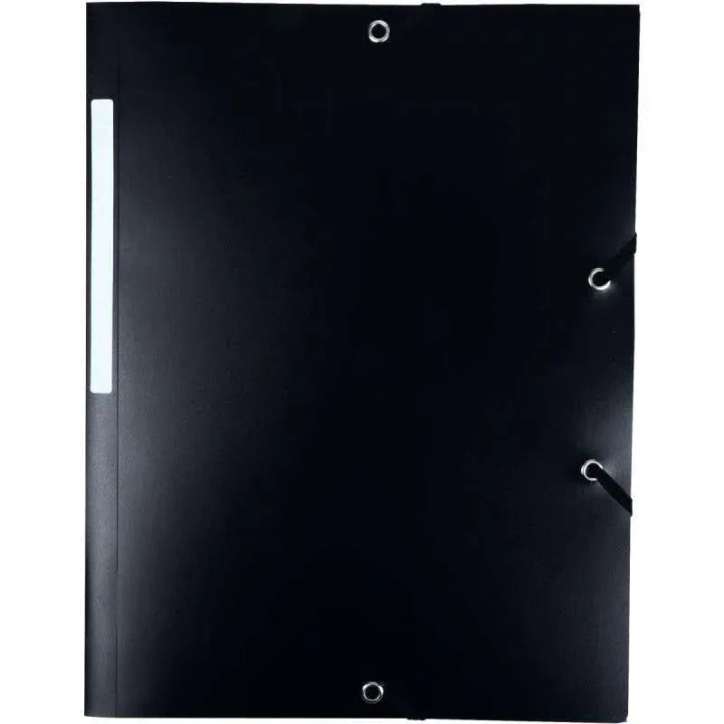 Chemise plastique 3 rabats à élastiques noir - Ma Rentrée Facile