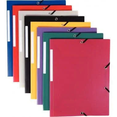 Chemise plastique 3 rabats à élastiques rouge - Ma Rentrée Facile