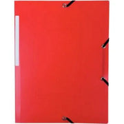 Chemise plastique 3 rabats à élastiques rouge - Ma Rentrée Facile