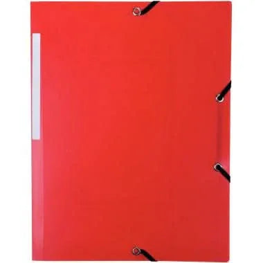 Chemise plastique 3 rabats à élastiques rouge - Ma Rentrée Facile