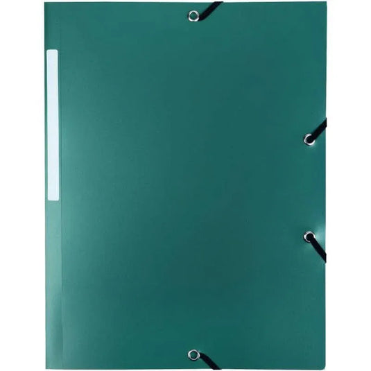 Chemise plastique 3 rabats à élastiques vert - Ma Rentrée Facile