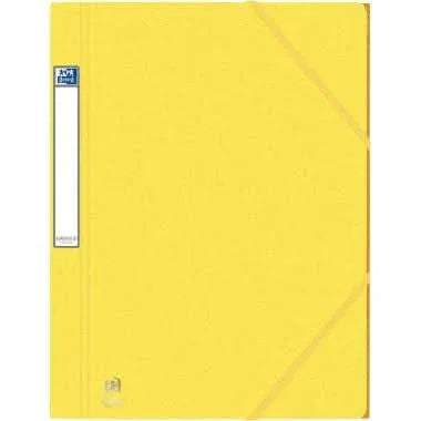 Chemise cartonnée grainée,3 rabats à élastiques, EUROFOLIO+ Prestige, jaune - Ma Rentrée Facile