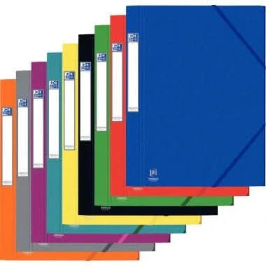 Chemise cartonnée grainée,3 rabats à élastiques, EUROFOLIO+ Prestige, jaune - Ma Rentrée Facile