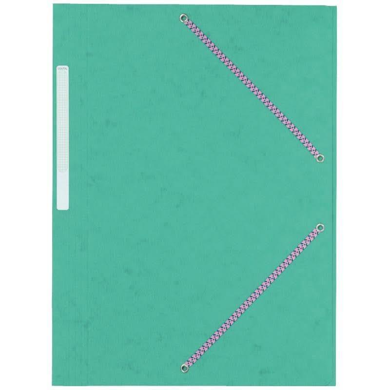 Chemise 3 rabats à élastiques M'FIRST en carte lustrée 590g, vert - Ma Rentrée Facile