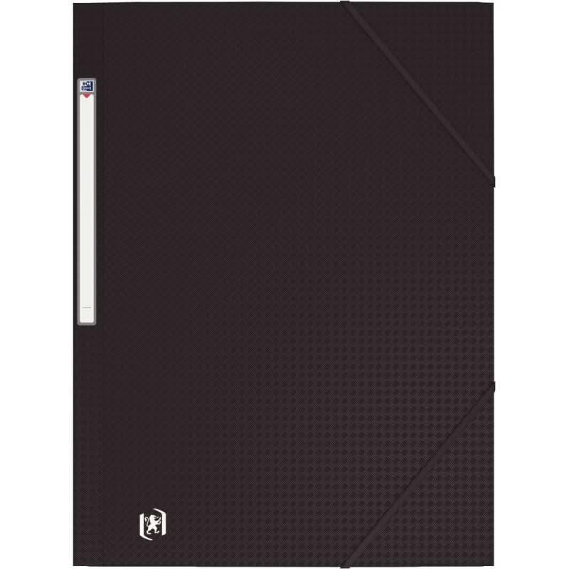 Chemise plastique 3 rabats à élastiques MEMPHIS noir - Ma Rentrée Facile