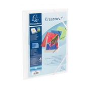 Chemise plastique personnalisable 3 rabats à élastiques KREAKOVER, blanc - Ma Rentrée Facile