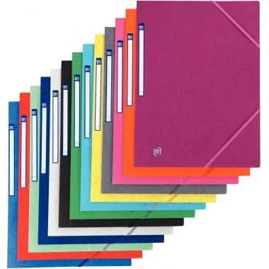 Chemise cartonnée 3 rabats à élastiques OXFORD beige - Ma Rentrée Facile