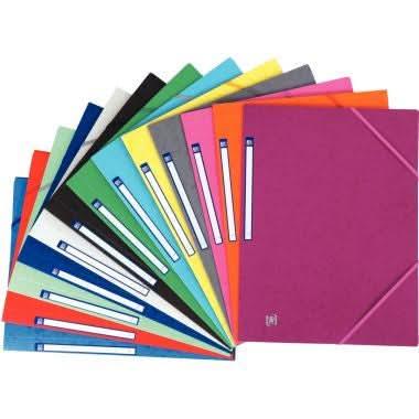 Chemise cartonnée 3 rabats à élastiques OXFORD beige - Ma Rentrée Facile