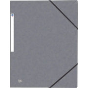 Chemise cartonnée 3 rabats à élastiques OXFORD gris - Ma Rentrée Facile