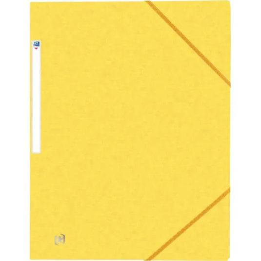 Chemise cartonnée 3 rabats à élastiques OXFORD jaune - Ma Rentrée Facile