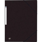 Chemise cartonnée 3 rabats à élastiques OXFORD noir - Ma Rentrée Facile