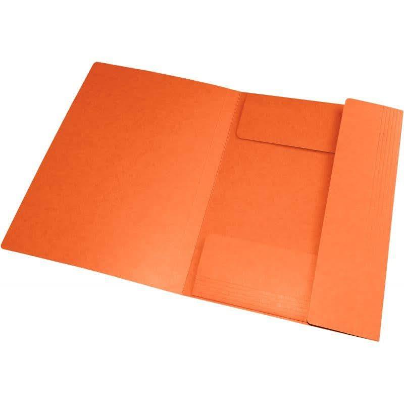 Chemisecartonnée 3 rabats à élastiques OXFORD orange - Ma Rentrée Facile