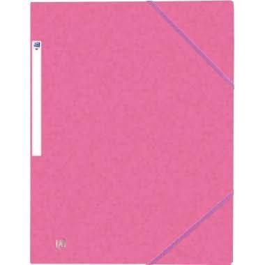 Chemise cartonnée 3 rabats à élastiques OXFORD rose - Ma Rentrée Facile