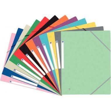 Chemise cartonnée 3 rabats à élastiques OXFORD rose - Ma Rentrée Facile