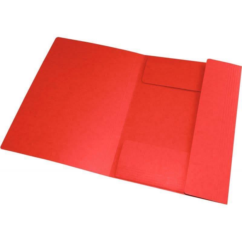 Chemise cartonnée 3 rabats à élastiques OXFORD rouge - Ma Rentrée Facile