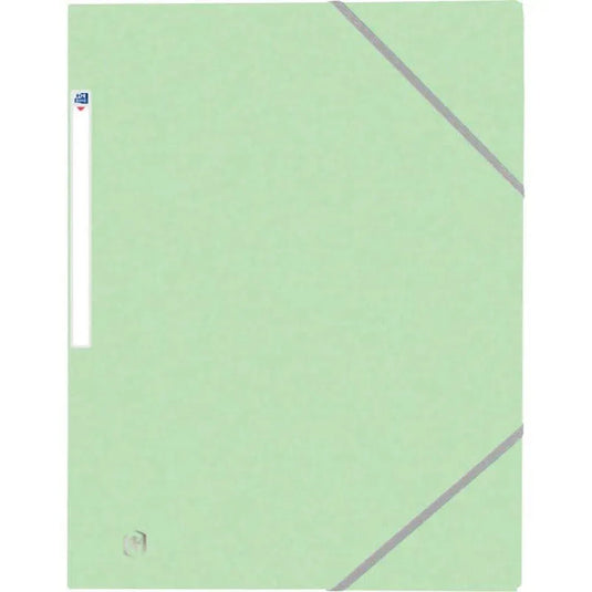 Chemise cartonnée 3 rabats à élastiques OXFORD vert pastel - Ma Rentrée Facile