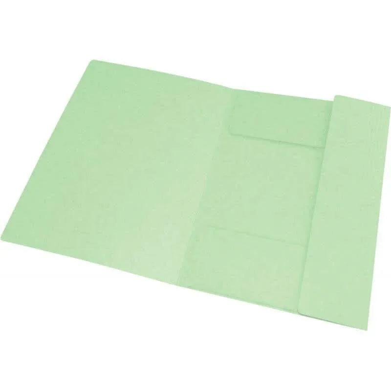 Chemise cartonnée 3 rabats à élastiques OXFORD vert pastel - Ma Rentrée Facile