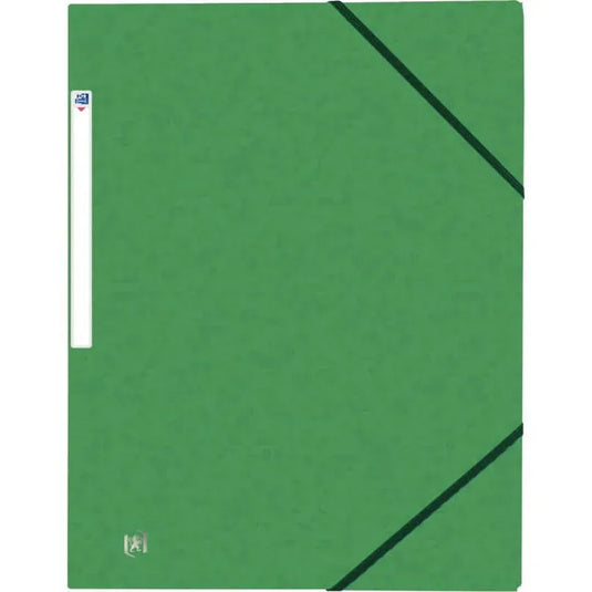 Chemise cartonnée 3 rabats à élastiques OXFORD vert - Ma Rentrée Facile