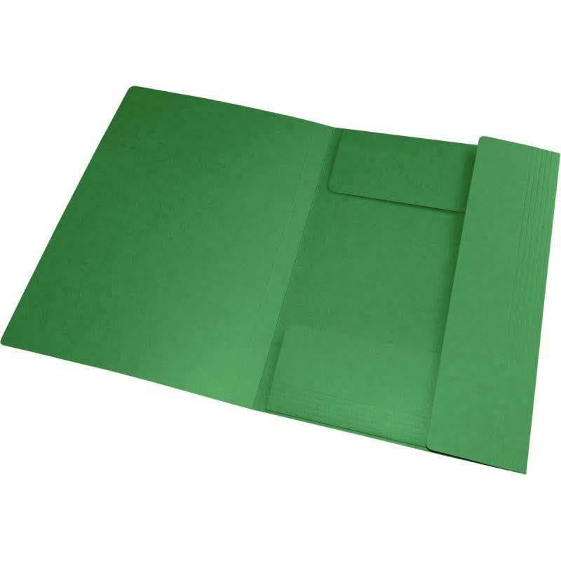Chemise cartonnée 3 rabats à élastiques OXFORD vert - Ma Rentrée Facile