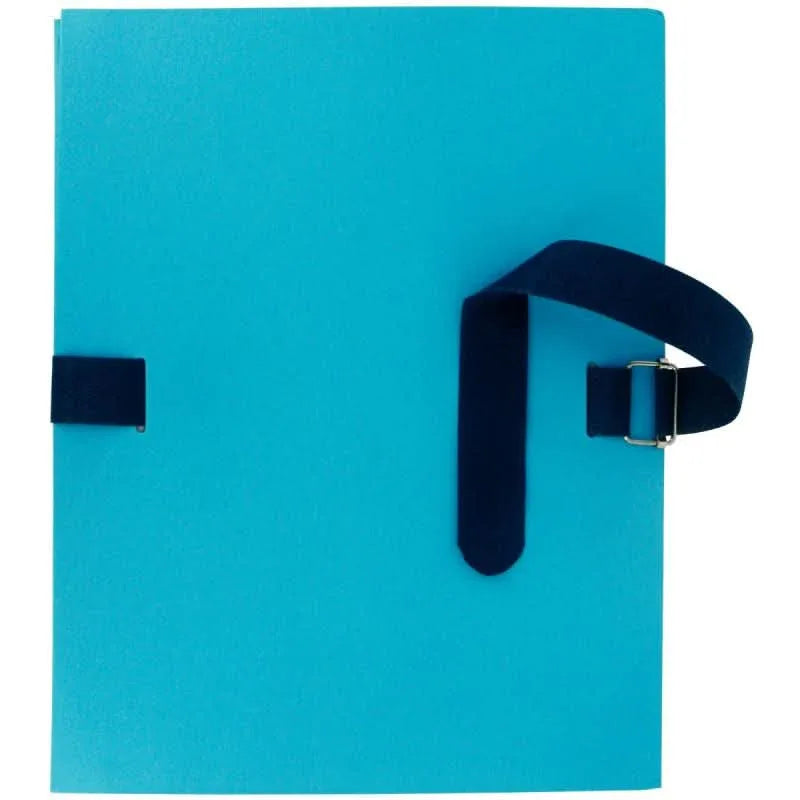 Chemise extensible à sangle qualité toilée 24x32 cm bleu - Ma Rentrée Facile