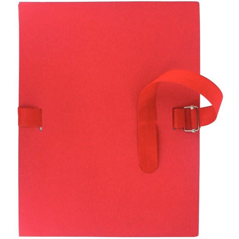 Chemise extensible à sangle qualité toilée 24x32 cm rouge - Ma Rentrée Facile