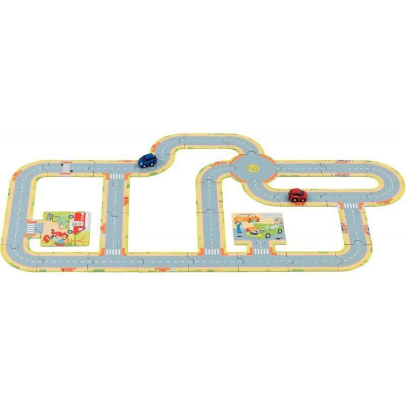 Circuit de routes en carton + 2 voitures - Ma Rentrée Facile