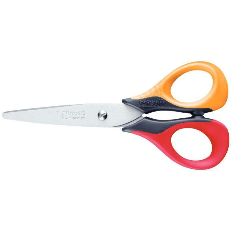 Ciseaux bouts ronds 13cm droitier SENSOFT Maped, coloris aléatoires - Ma Rentrée Facile