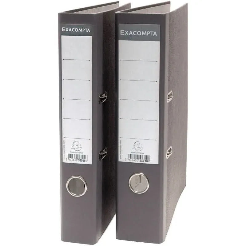 Classeur à levier EXACOMPTA, en carton gris, dos 5 cm - Ma Rentrée Facile