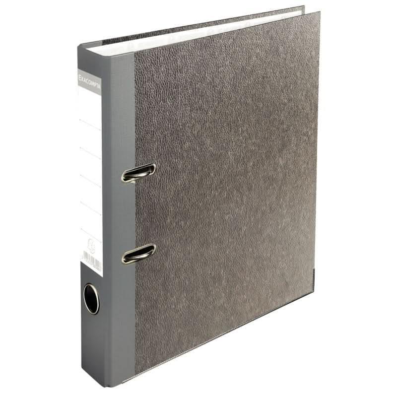 Classeur à levier EXACOMPTA, en carton gris, dos 5 cm - Ma Rentrée Facile