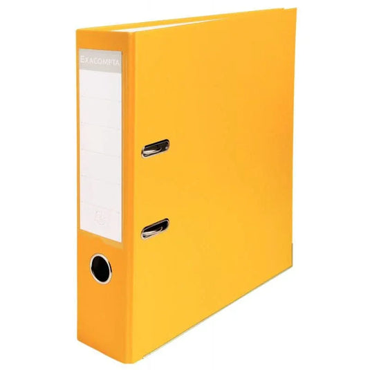 Classeur à levier EXACOMPTA, dos 8cm jaune - Ma Rentrée Facile