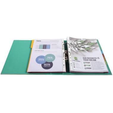 Classeur à levier PREM'TOUCH, A4+, dos 8 cm, vert clair, EXACOMPTA - Ma Rentrée Facile