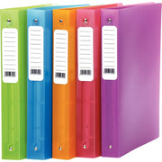 Classeur souple translucide Color Fresh, A4+, dos 4 cm coloris aléatoires