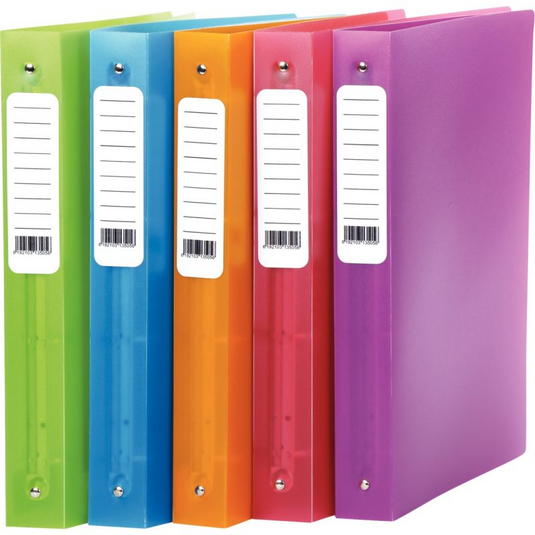 Classeur souple translucide Color Fresh, A4+, dos 4 cm coloris aléatoires