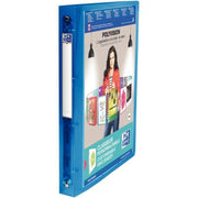 Classeur personnalisable transparent POLYVISION, A4 dos 3cm, bleu - Ma Rentrée Facile