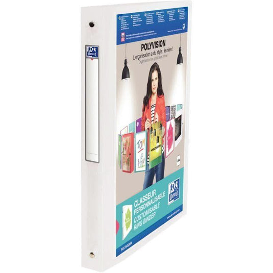 Classeur personnalisable transparent POLYVISION, A4 dos 3cm, incolore - Ma Rentrée Facile