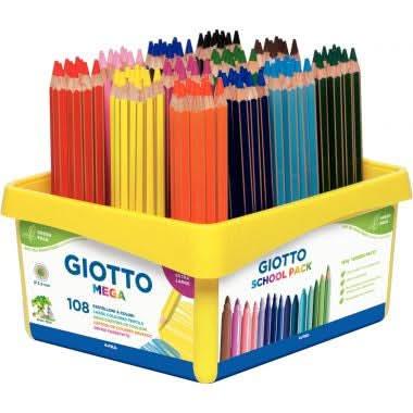 Classpack de 108 crayons de couleur Giotto Méga - Ma Rentrée Facile