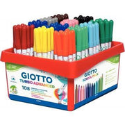 Classpack de 108 feutres pointe moyenne Giotto Turbo Advanced - Ma Rentrée Facile