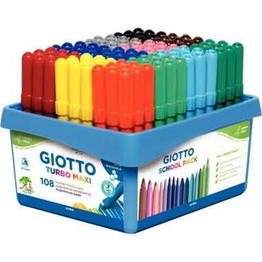 Classpack de 108 feutres Giotto Turbo Maxi - Ma Rentrée Facile