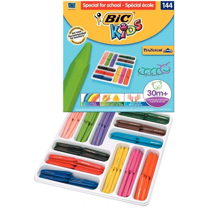 Classpack de 144 craies Plastidécor triangulaires - Ma Rentrée Facile