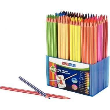 Classpack de 144 crayons de couleur Majuscule - Ma Rentrée Facile
