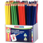 Classpack de 144 crayons de couleur triangulaires pointe moyenne Majuscule - Ma Rentrée Facile